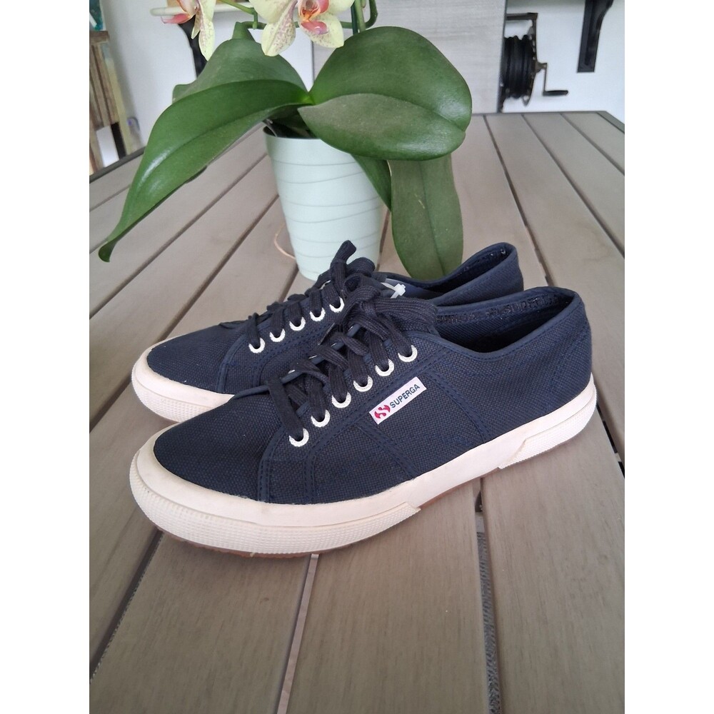 Superga Classic Sneakers 9.5 Women 8 Mens Casual Shoes New Blue white SB6